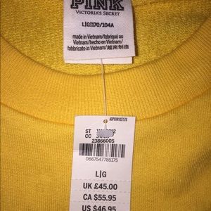 PINK cropped sweatshirt